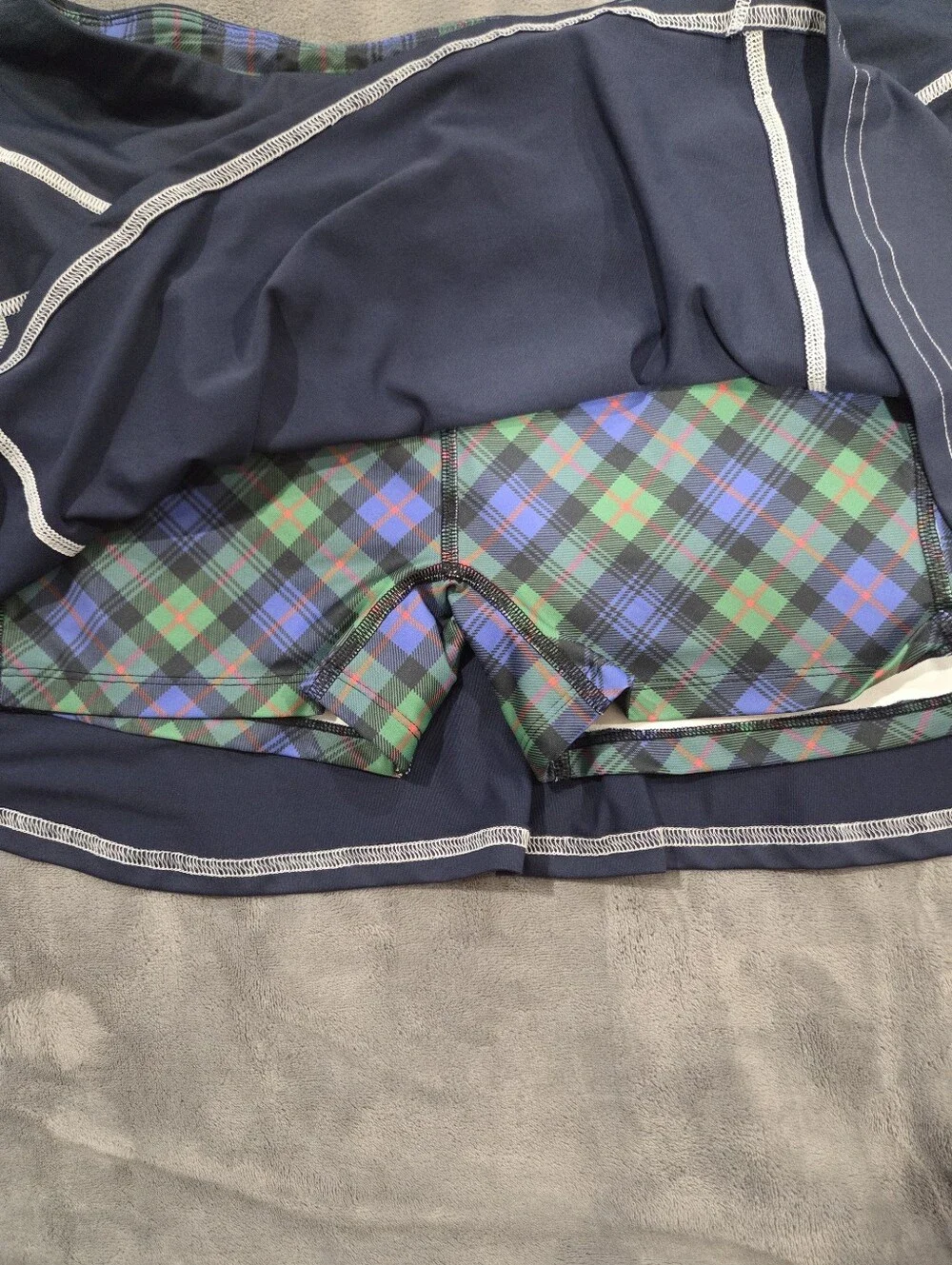 Navy Golf Skort with Contrast Piping